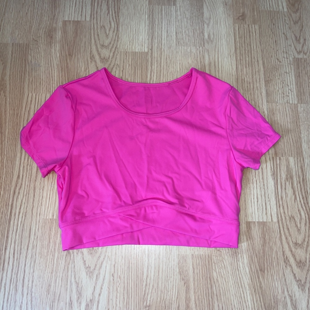 Halara SoftlyZero Plush Crossover Hem Cropped Top… - image 4